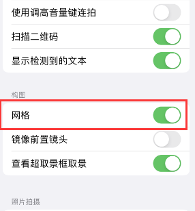 黔西南苹果手机维修网点分享iPhone如何开启九宫格构图功能 